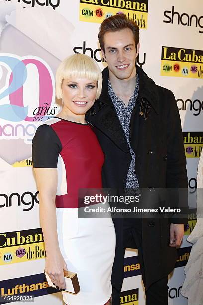 Singer Soraya and guest attend Shangay Magazine 20th Anniversary in Madrid at teatro Nuevo Alcala on December 10, 2013 in Madrid, Spain.