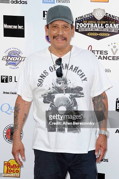 Actor Danny Trejo attends the 2nd Annual Celebrity Flag Football Game benefiting Athletes VS. Cancer at Granada Hills Charter High School on...