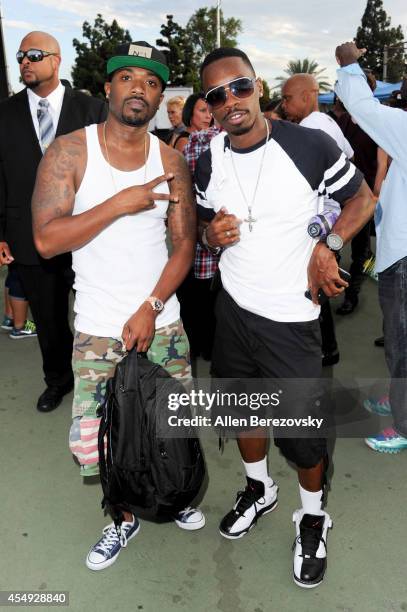 Singer Ray J and actor Melvin Jackson Jr. Attend the 2nd Annual Celebrity Flag Football Game benefiting Athletes VS. Cancer at Granada Hills Charter...