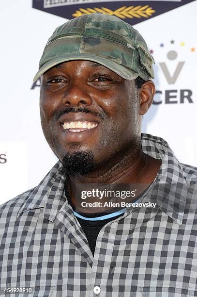 Actor Senyo A. Walker attends the 2nd Annual Celebrity Flag Football Game benefiting Athletes VS. Cancer at Granada Hills Charter High School on...