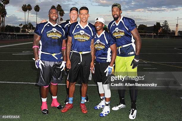 Clippers teammates Glen Davis, Blake Griffin, Matt Barnes, Chris Paul and DeAndre Jordan participate in the 2nd Annual Celebrity Flag Football Game...