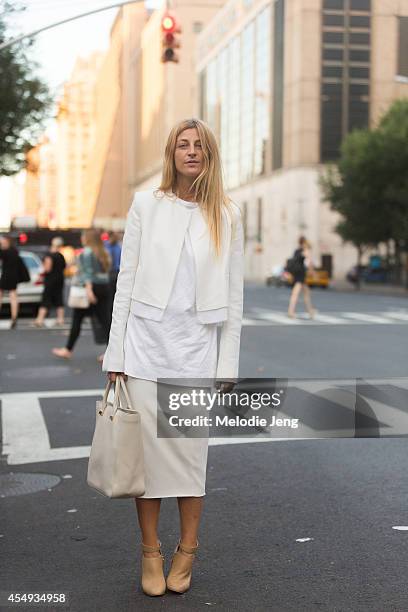 Stylist Ada Kokosar wears an Edun outfit at Edun on Day 4 of New York Fashion Week Spring/Summer 2015 on September 7, 2014 in New York City.