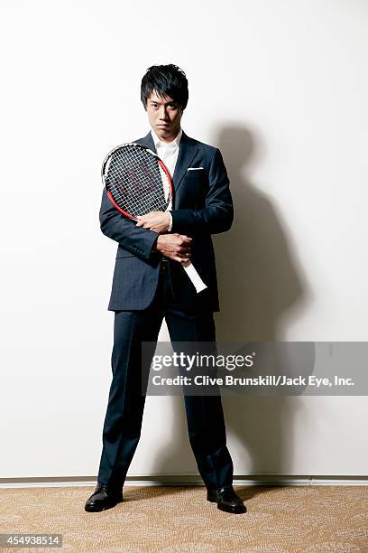 Tennis player Kei Nishikori is photographed at the Kitano hotel in New York City on August 28, 2013.