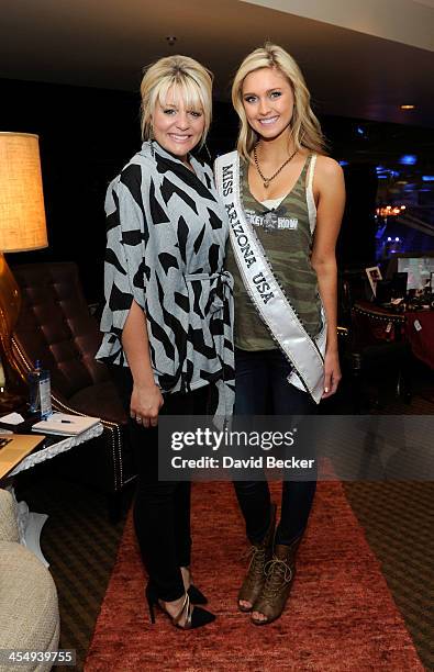 Recording artist Lauren Alaina and Miss Arizona USA 2014 Jordan Wessel attend the Backstage Creations Celebrity Retreat at the American Country...