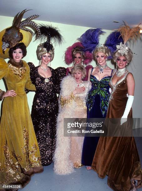 Comedienne Joan Rivers and Folies Bergere cabaret performers attend The Best of Las Vegas Awards on March 21, 1980 at Tropicana Las Vegas in Las...