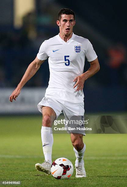 Dominic Ball of England in action during the U20 International friendly match between England and Romania on September 5, 2014 in Telford, England.