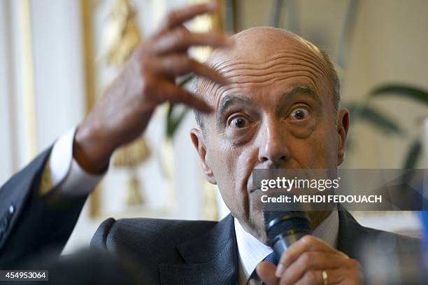 Alain Juppe, mayor of Bordeaux, interim president part of a triumvirate leading the French right-wing UMP party and candidate for the UMP primary...