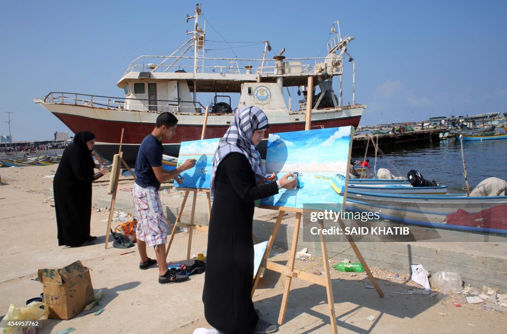 PALESTINIAN-GAZA-DAILY LIFE-PAINTING