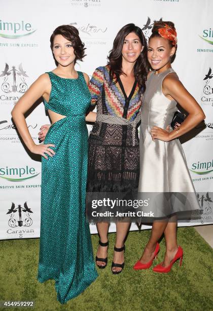 Natalie Dreyfuss, Claudine DeSola and Toni Trucks attends the Simple Skincare & Caravan Stylist Studio Fashion Week Event on September 7, 2014 in New...