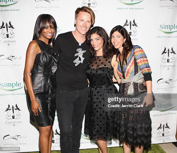 Nichole Galicia, Don O'Neill, Laura Gomez and Claudine DeSola of Caravan attends the Simple Skincare & Caravan Stylist Studio Fashion Week Event on...