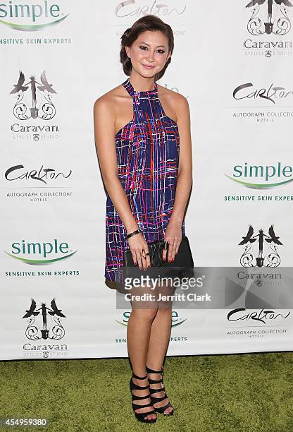 Kimiko Glenn attends the Simple Skincare & Caravan Stylist Studio Fashion Week Event on September 7, 2014 in New York City.