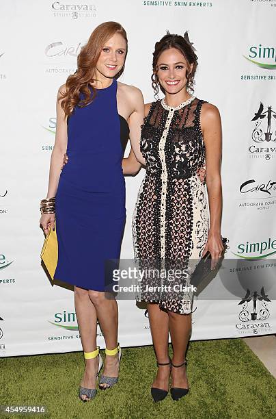 Christiane Seidel and Elizabeth Masucci attend the Simple Skincare & Caravan Stylist Studio Fashion Week Event on September 7, 2014 in New York City.