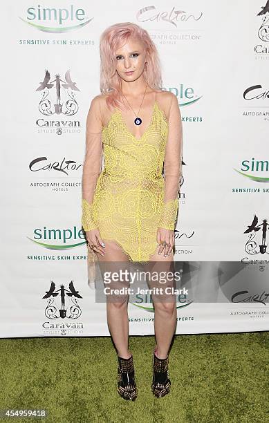 Audrey Kitching attends the Simple Skincare & Caravan Stylist Studio Fashion Week Event on September 7, 2014 in New York City.