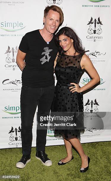 Don O'Neill and Laura Gomez attends the Simple Skincare & Caravan Stylist Studio Fashion Week Event on September 7, 2014 in New York City.