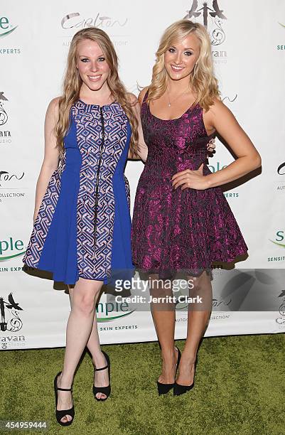 Emma Myles and Nastia Liukin attends the Simple Skincare & Caravan Stylist Studio Fashion Week Event on September 7, 2014 in New York City.