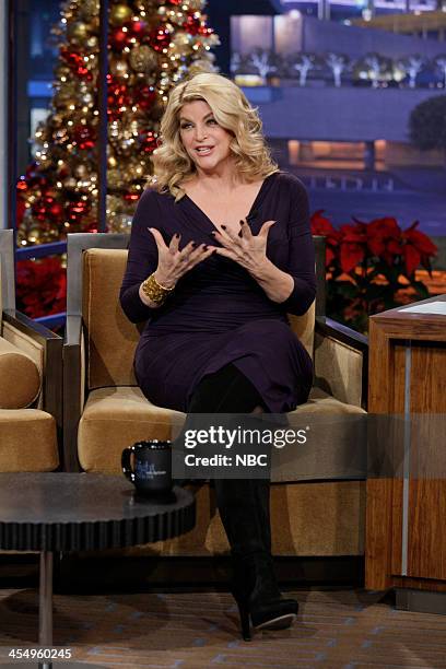 Episode 4579 -- Pictured: Actress Kirstie Alley during an interview on December 10, 2013 --