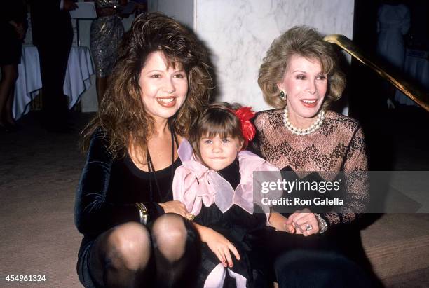 Actress Pia Zadora, daughter Kady Riklis and comedienne Joan Rivers attend the Third Annual Joan Rivers Celebrity Tennis/Auction Classic to Benefit...