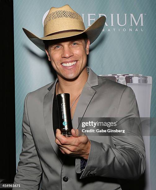 Singer and songwriter Dustin Lynch arrives at Nerium International at the American Country Awards at the Mandalay Bay Events Center on December 10,...