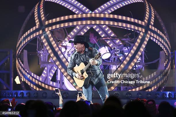 Garth Brooks performs at the Allstate Arena on September 4 in Rosemont, Ill. The performance in Rosemont marks the end of Brooks' 13-year tour hiatus.