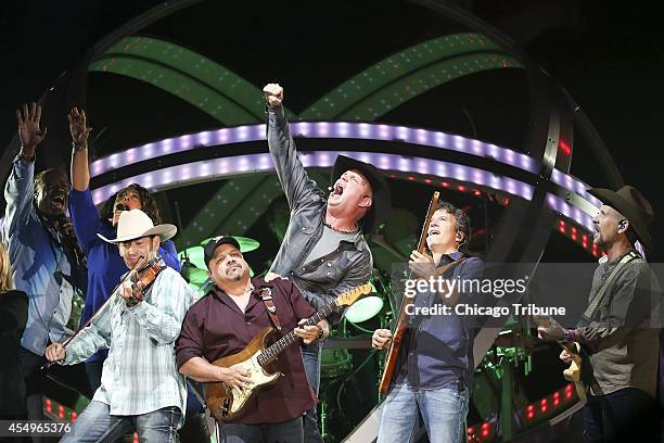 Garth Brooks performs at the Allstate Arena on September 4 in Rosemont, Ill. The performance in Rosemont marks the end of Brooks' 13-year tour hiatus.