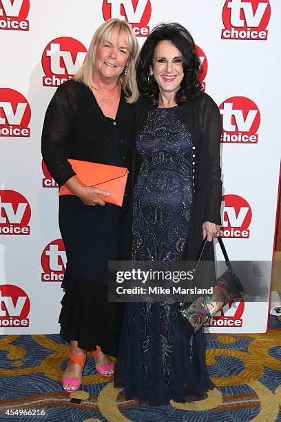 Linda Robson and Lesley Joseph attend the TV Choice Awards 2014 at London Hilton on September 8, 2014 in London, England.