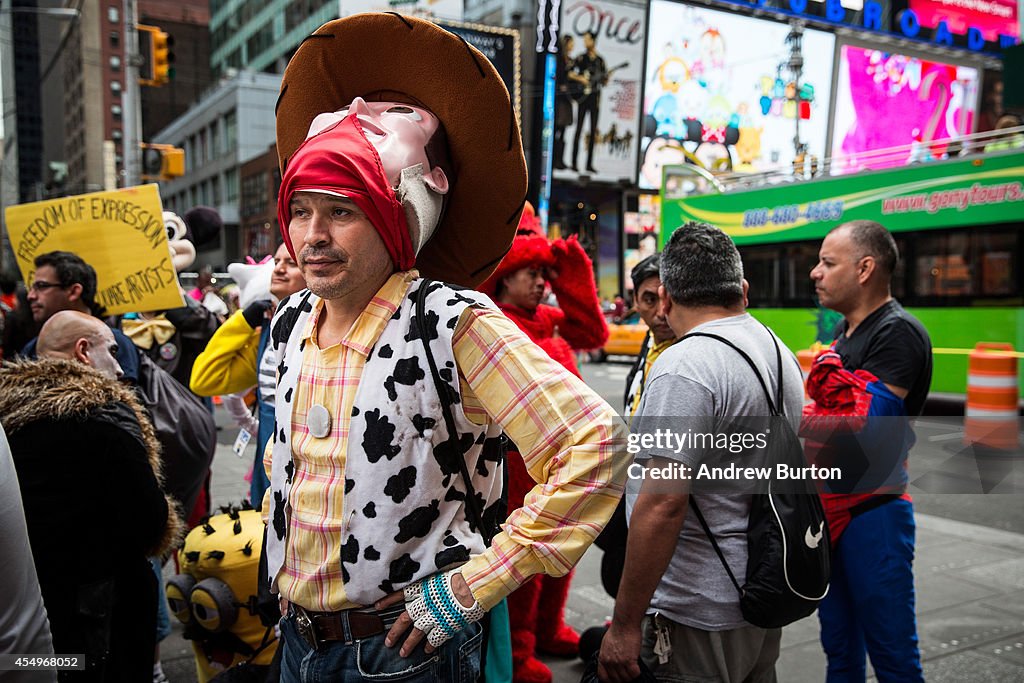 City Council Members Announce Legislation Proposing Regulation Of Times Square Costumed Characters
