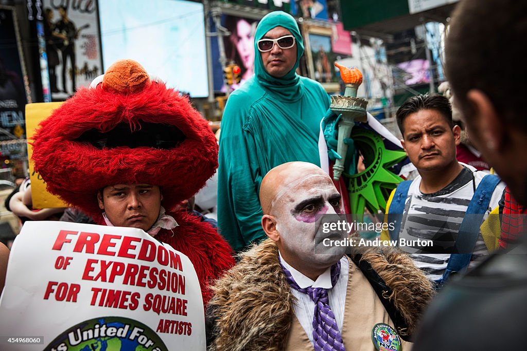 City Council Members Announce Legislation Proposing Regulation Of Times Square Costumed Characters