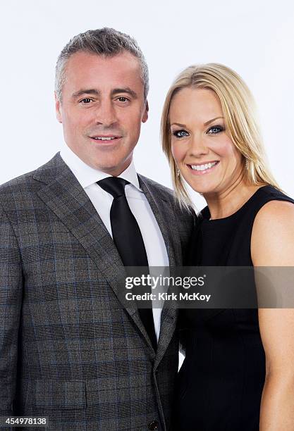 Matt LeBlanc and Andrea Anders are photographed for Los Angeles Times on August 25, 2014 in Los Angeles, California. PUBLISHED IMAGE. CREDIT MUST BE:...