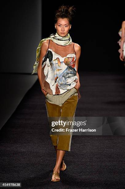 Model walks the runway at the XX fashion show during Mercedes-Benz Fashion Week Spring 2015 at Lincoln Center on September 8, 2014 in New York City.