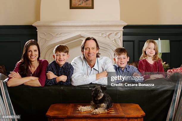 Actor Kevin Sorbo and his family are photographed at home in March in Calabasas, California. Wife Sam Jenkins, son Shane, Sorbo, son Braedon,...