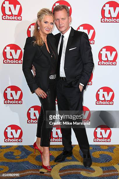 Jeremy Kyle and wife Carla Germaine attend the TV Choice Awards 2014 at London Hilton on September 8, 2014 in London, England.