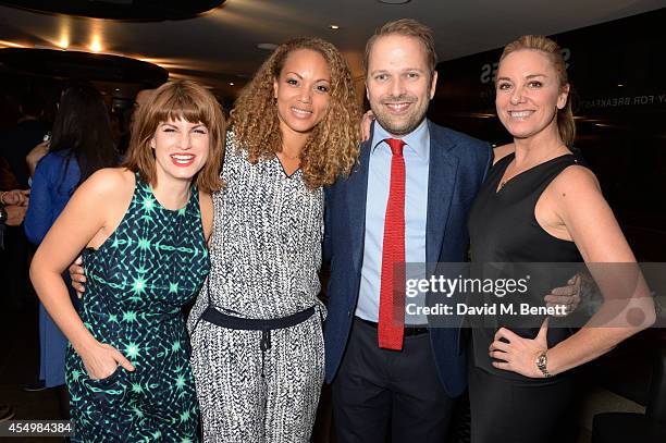 Cast members Jemima Rooper, Angela Griffin, Nicholas Burns and Tamzin Outhwaite attend an after party celebrating the press night performance of...