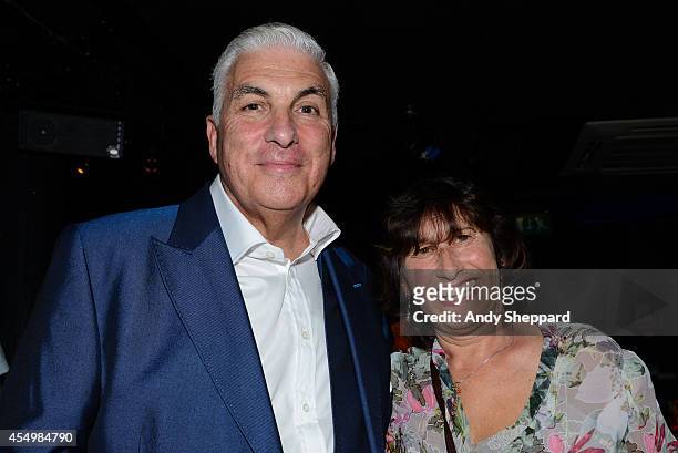 The parents of Amy Winehouse, Mitch Winehouse and Janis Winehouse pose backstage at Mitch Winehouse's album launch party at Pizza Express Jazz Club,...