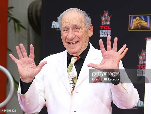 Mel Brooks attends his hand and footprint ceremony at the TCL Chinese Theatre on September 8, 2014 in Hollywood, California.