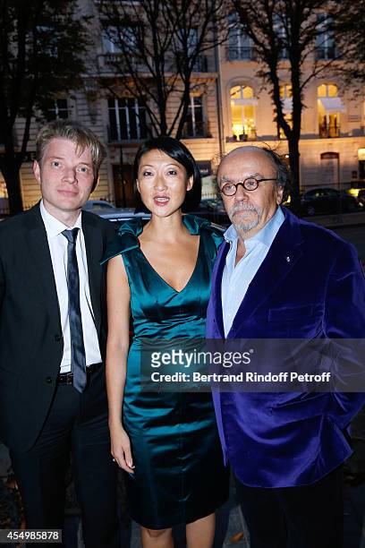 French minister of Culture and Communication Fleur Pellerin, her husband Laurent Olleon and Director of the movie Jean-Michel Ribes attend the...