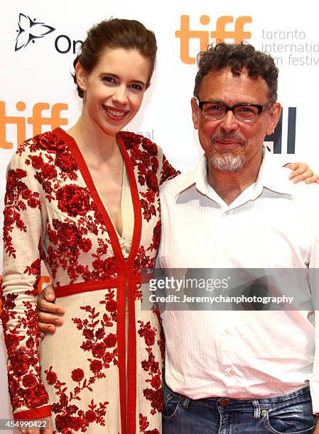 Actress Kalki Koechlin and actor Jose Rivera attend the "Margarita, With A Straw" premiere during the 2014 Toronto International Film Festival at...