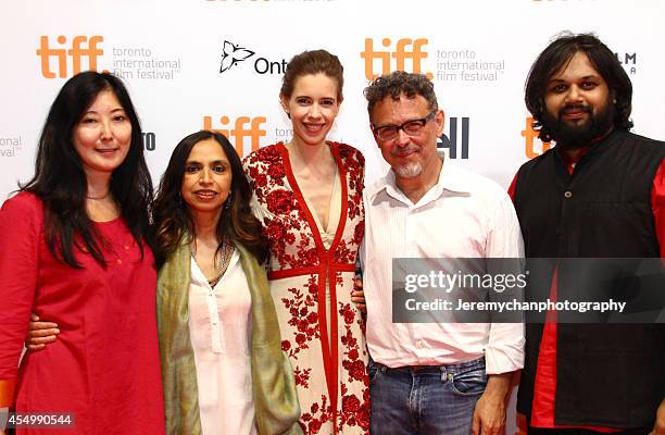 Director of photography Anne Misawa, director Shonali Bose, actress Kalki Koechlin, actor Jose Rivera and co-director/producer Nilesh Maniyar attend...