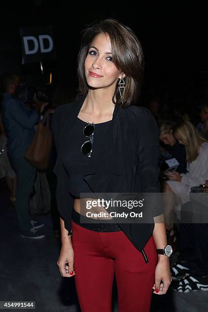 Kaitlin Monte attends the Libertine fashion show during Mercedes-Benz Fashion Week Spring 2015 at The Pavilion at Lincoln Center on September 8, 2014...