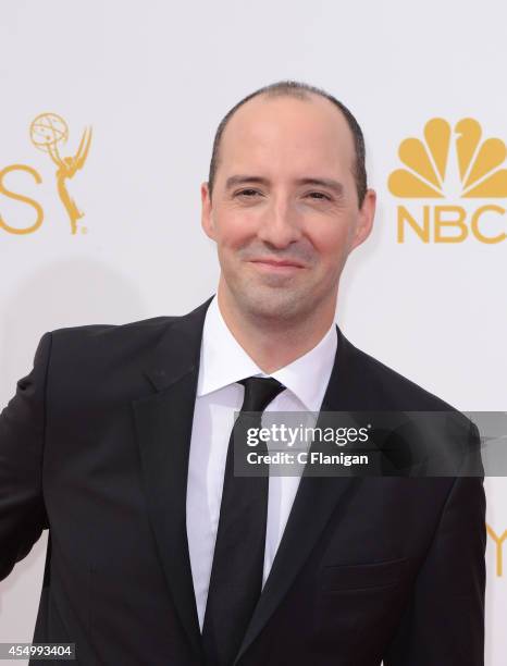 Tony Hale arrives to the 66th Annual Primetime Emmy Awards at Nokia Theatre L.A. Live on August 25, 2014 in Los Angeles, California.