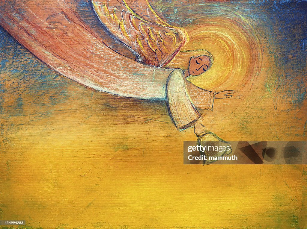 Angel holding bell