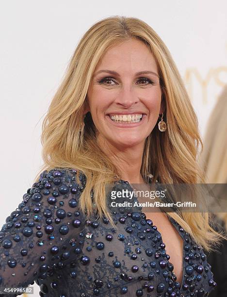 Actress Julia Roberts arrives at the 66th Annual Primetime Emmy Awards at Nokia Theatre L.A. Live on August 25, 2014 in Los Angeles, California.
