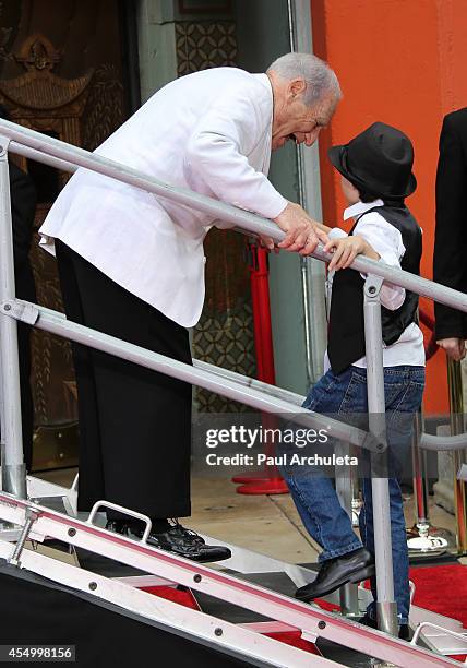 Producer / Director Mel Brooks and his grandson Henry Michael Brooks attend the Hands and Footprint Ceremony for Mel Brooks at the TCL Chinese...