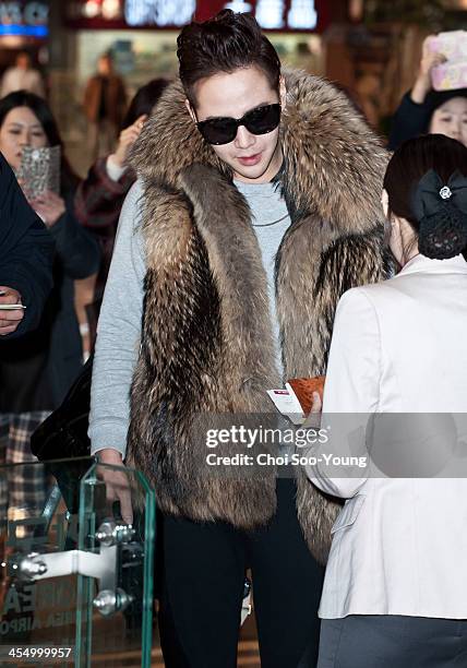 Jang Keun-Suk is seen at Gimpo International Airport on December 10, 2013 in Seoul, South Korea.