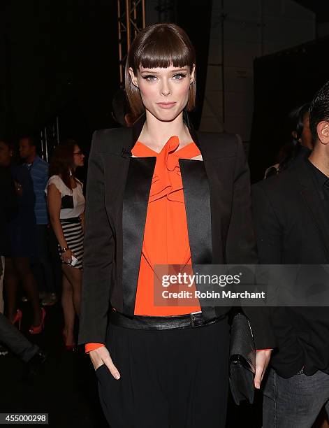 Coco Rocha attends Dennis Basso during Mercedes-Benz Fashion Week Spring 2015 at The Theatre at Lincoln Center on September 8, 2014 in New York City.