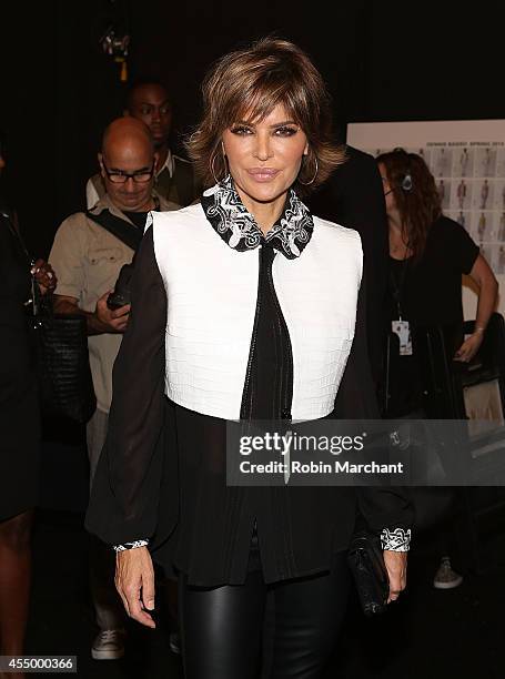 Lisa Rinna attends Dennis Basso during Mercedes-Benz Fashion Week Spring 2015 at The Theatre at Lincoln Center on September 8, 2014 in New York City.