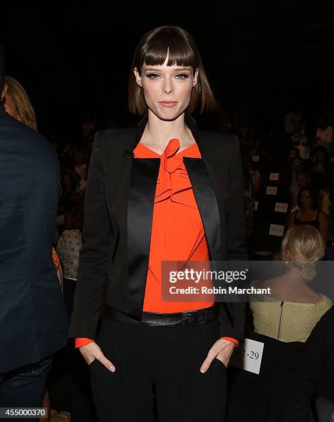 Coco Rocha attends Dennis Basso during Mercedes-Benz Fashion Week Spring 2015 at The Theatre at Lincoln Center on September 8, 2014 in New York City.