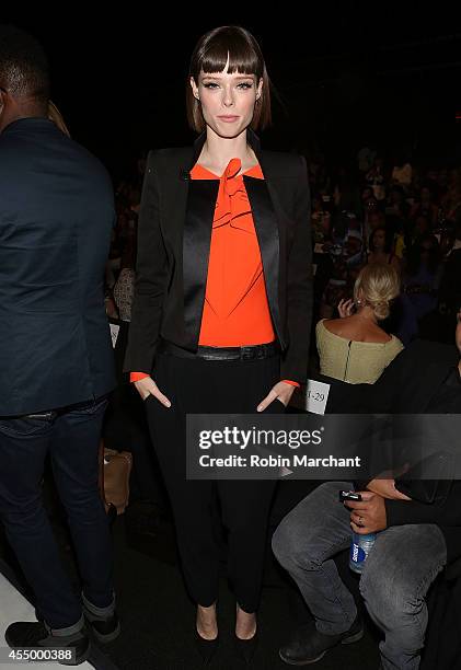 Coco Rocha attends Dennis Basso during Mercedes-Benz Fashion Week Spring 2015 at The Theatre at Lincoln Center on September 8, 2014 in New York City.