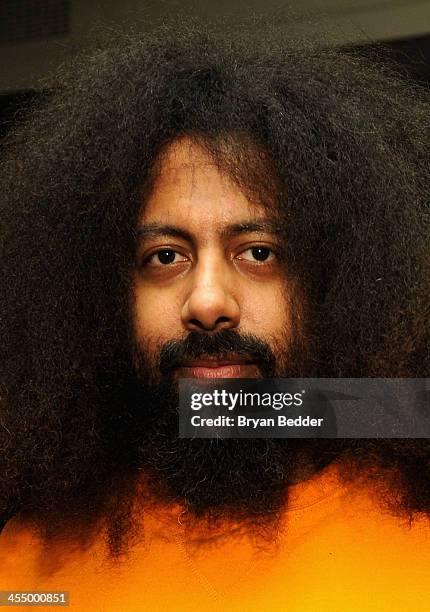 Comedian and Musician Reggie Watts attends Artists for Peace and Justice NYC Holiday Benefit presented by Bovet 1822 at Up&Down on December 10, 2013...