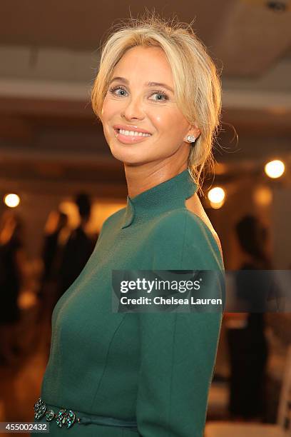 Director of Apollonia Associates, Corinna zu Sayn-Wittgenstein attends the Zac Posen fashion show during Mercedes-Benz Fashion Week Spring 2015 on...