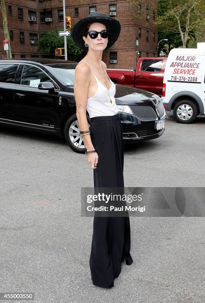 Erin Wasson is seen during Mercedes-Benz Fashion Week Spring 2015 at Lincoln Center for the Performing Arts on September 8, 2014 in New York City.